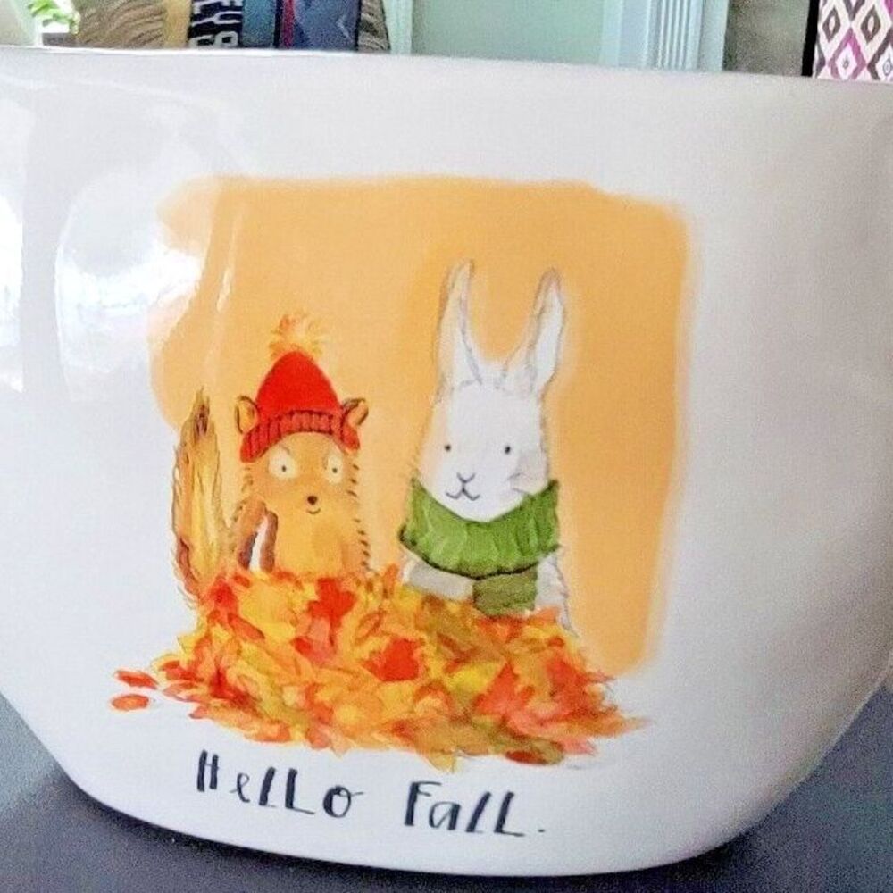 Rae Dunn 'Hello Fall' Ceramic Gravy Boat Pitcher Thanksgiving Fall Autumn
